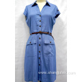 Women's linen skirt with belt